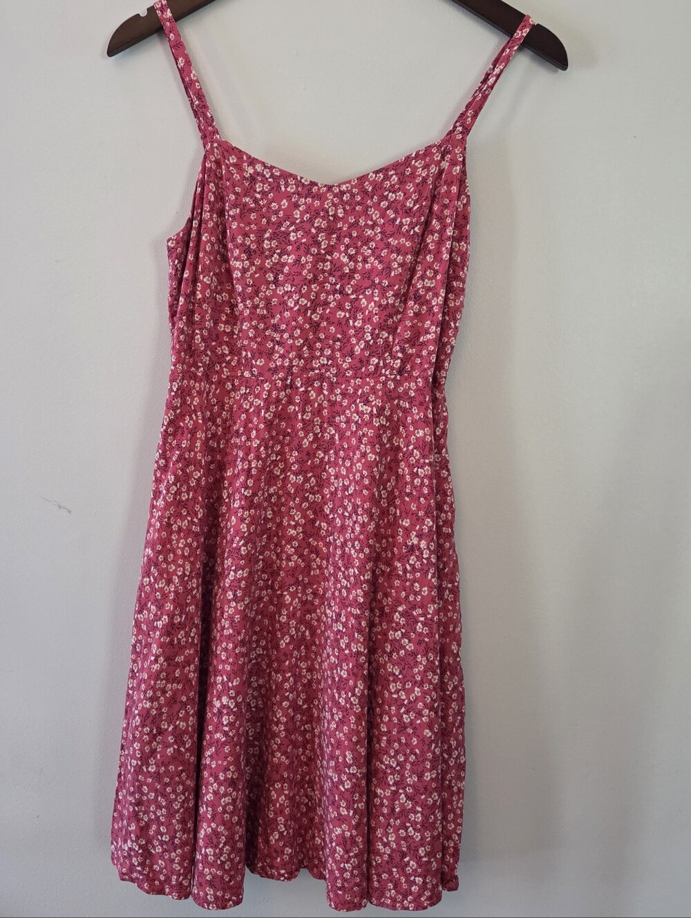Old Navy Fit & Flare Cami Mini Dress Pink Floral Size S